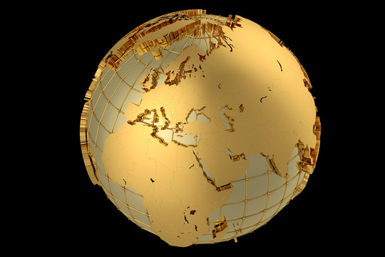 Gold globe