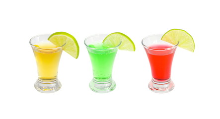 Cocktails alcoholic with a lime