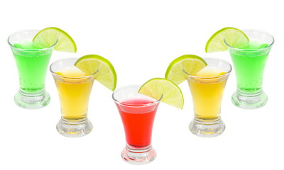 Cocktails alcoholic with a lime
