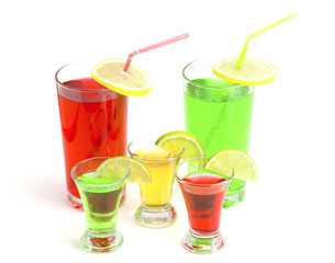 Cocktails alcoholic with a lime
