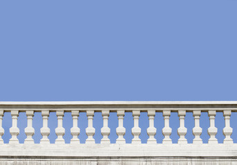 Fototapeta na wymiar biały kamień balustrada z filaru