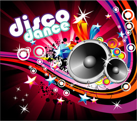 Disco Colorful Flyer Background - 48728055