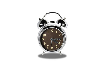 silver alarm clock