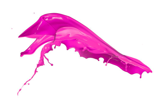 Pink Splash Isolated On White Background