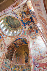Fototapeta na wymiar Inside view of Gelati monastery in Tbilisi Georgia with fresco o