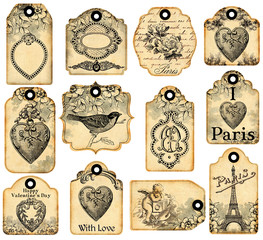 12 valentine labels © lynea