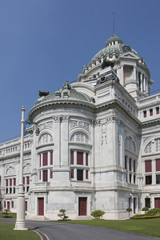 Thai Royal Palace throne Bangkok Thailand in a sunny day