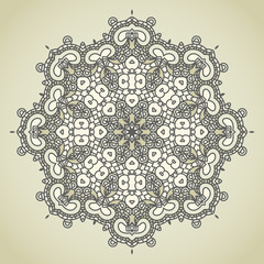 Vector round decorative design element