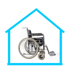 Wheelchair in a symbolic house