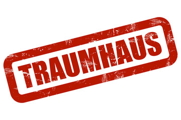Grunge Stempel rot TRAUMHAUS