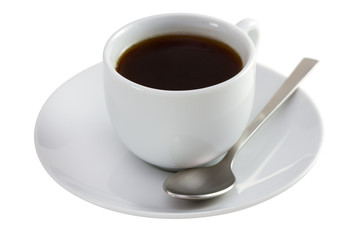 cup of coffee on white background