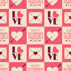 Vintage Valentine Seamless Pattern