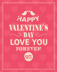 Obraz premium Retro Valentine's Day Card