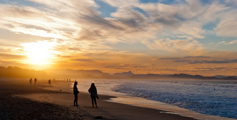 Fototapeta na wymiar Romantic sunset on a beach