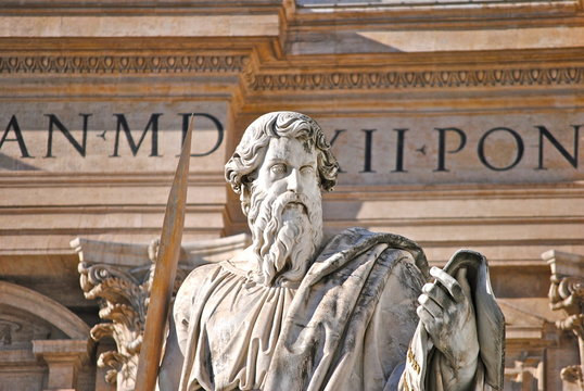 Fototapeta Città del Vaticano - Roma - Statua San Paolo Apostolo
