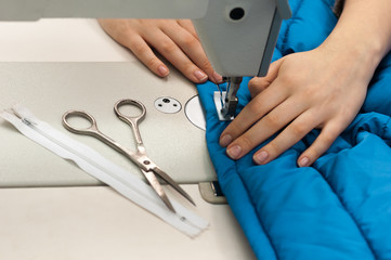 work at the sewing machine