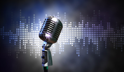 audio microphone retro style