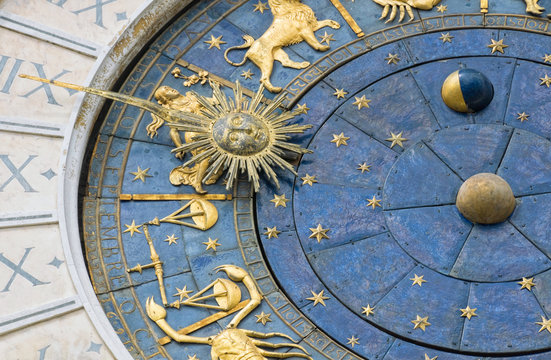 Venice, Italy: Zodiacal Wall Clock