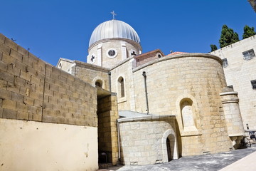 Fototapeta na wymiar Christian kwartał na starym mieście w Jerozolimie