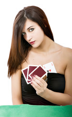 woman cheater at black jack