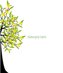 abstract detailed eco tree vector illustration