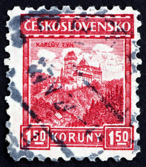 Postage stamp Czechoslovakia 1926 Karlstein Castle