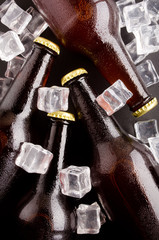 Beer bottles.