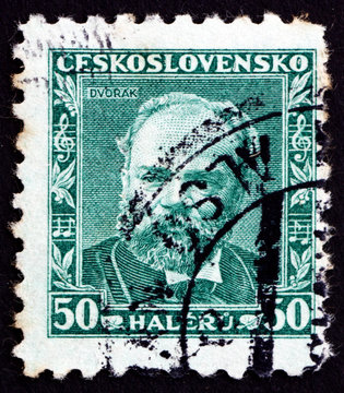 Postage stamp Czechoslovakia 1934 Antonin Dvorak, Composer