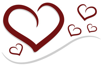 Sfondo cuori stilizzati