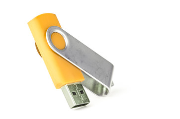 Yellow usb memory stick