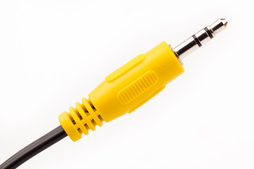 socket jack for music device isolated on wite background