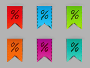 Stylish bookmarks. Vector