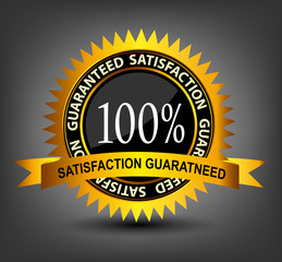 Fatisfaction guaranteed label vector illustration