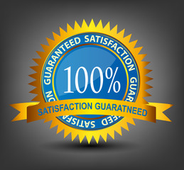 Fatisfaction guaranteed label vector illustration