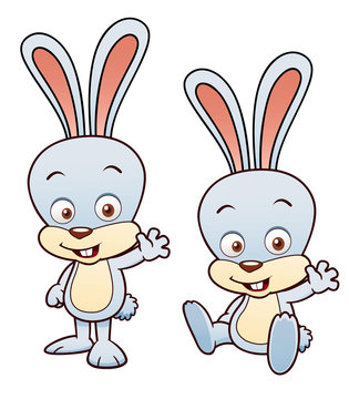 Illustration of bunny rabbit cartoon