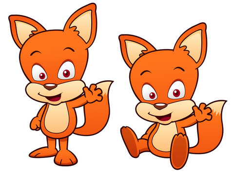 illustration of Cartoon Fox