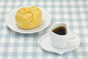 coffee and a cream puff