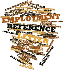 Word cloud for Employment reference letter - obrazy, fototapety, plakaty