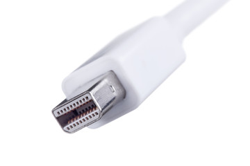 Mini Display Port cable adapter isolated on white