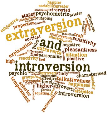 Word cloud for Extraversion and introversion