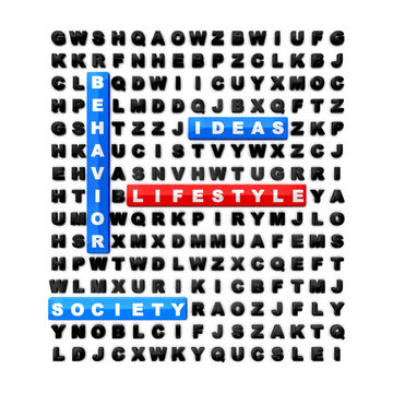 Word search puzzle lifestyle