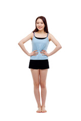 Fototapeta premium Young Asian woman full shot