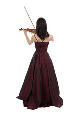 young asian woman playing the violin