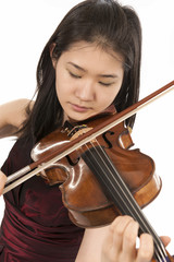 young female violin player