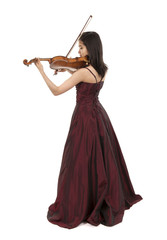 young female violin player