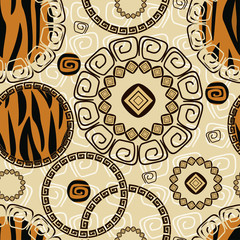 Abstract seamless background with tiger skin pattern