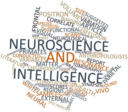 Word cloud for Neuroscience and intelligence