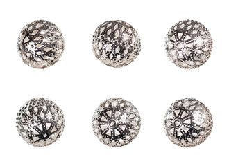 oriental decorative silver balls
