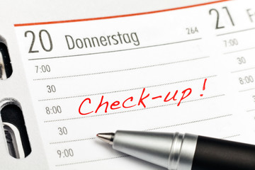 Kalendervermerk Check-up-Untersuchung