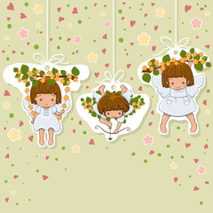 Angel valentines background